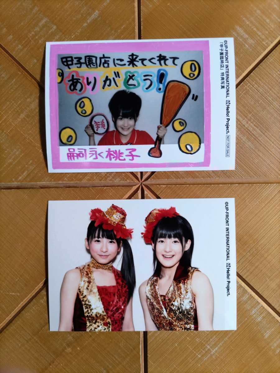 嗣永桃子 Berryz工房 生写真セット L判8枚+KG判ハガキサイズ1枚+2L判 ...