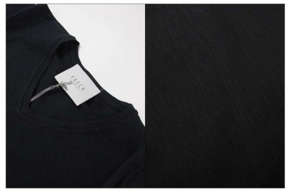 [durini]Others VNECKvui шея лето предмет снижение цены 60%OFF MADE IN ITALY V шея футболка короткий рукав me Ran ji ткань хлопок 100% внутренний / темно-синий /50(XL)