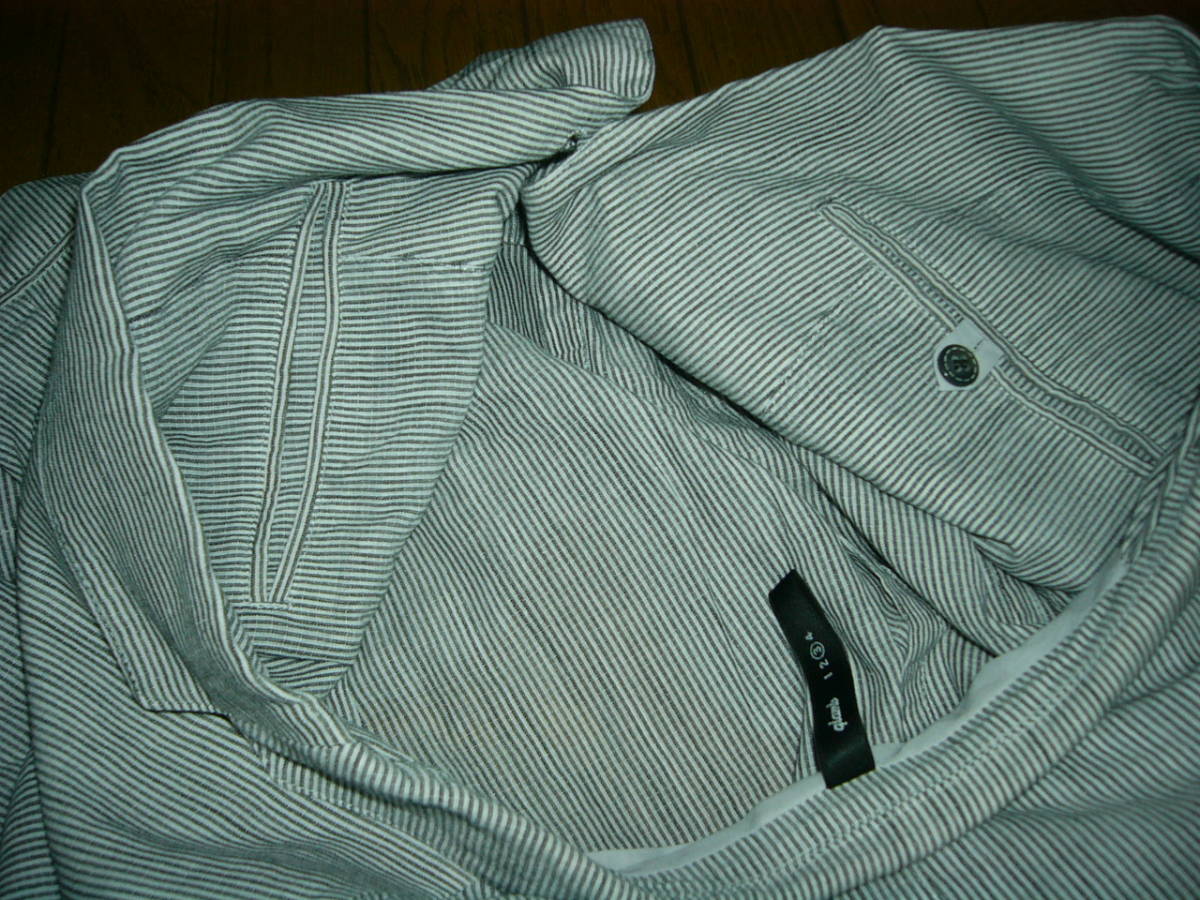 Glamb グラム 薄手 シャツ ジャケット 3 テーラードジャケット 細ストライプ /_画像8