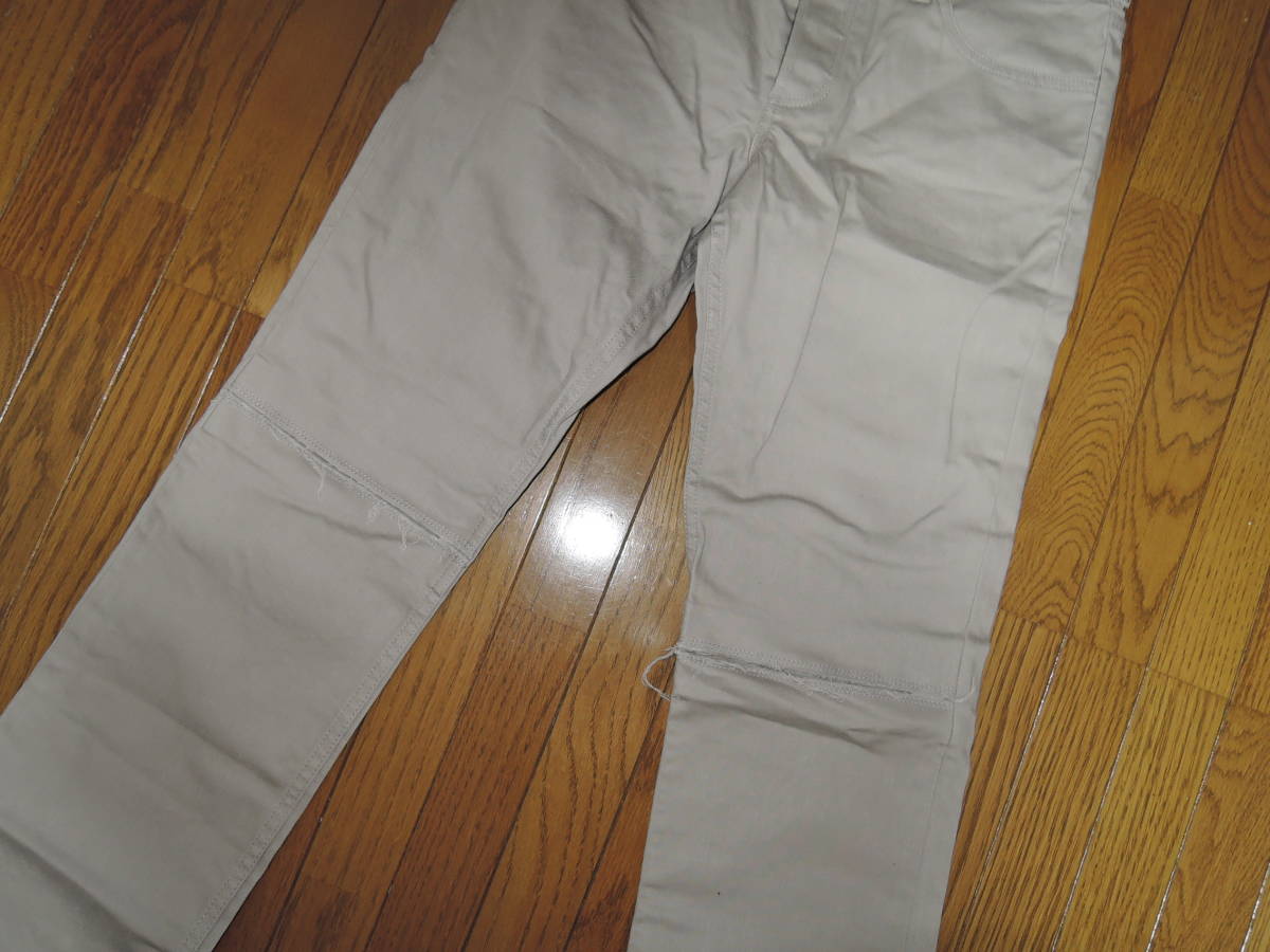  new goods SHELLAC shellac color Denim pants 48 ash series fray processing 