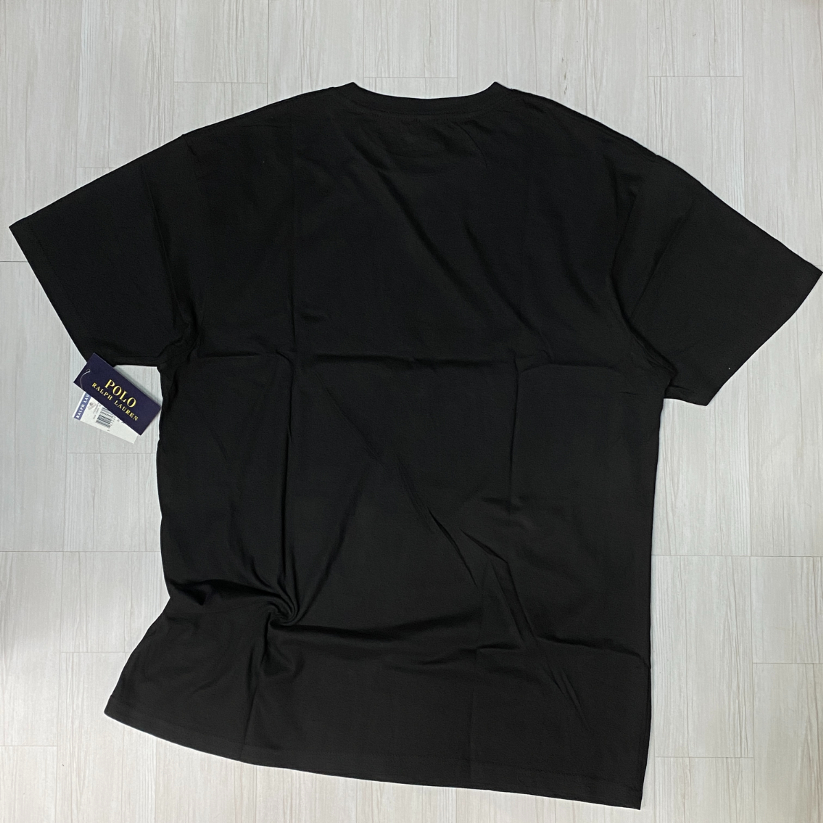 USA正規品 【XL】 POLO ポロ RALPH LAUREN ラルフローレン est. 半袖 クルーネック Ｔシャツ クラシックフィット 綿100% 黒 (RL3)_画像3