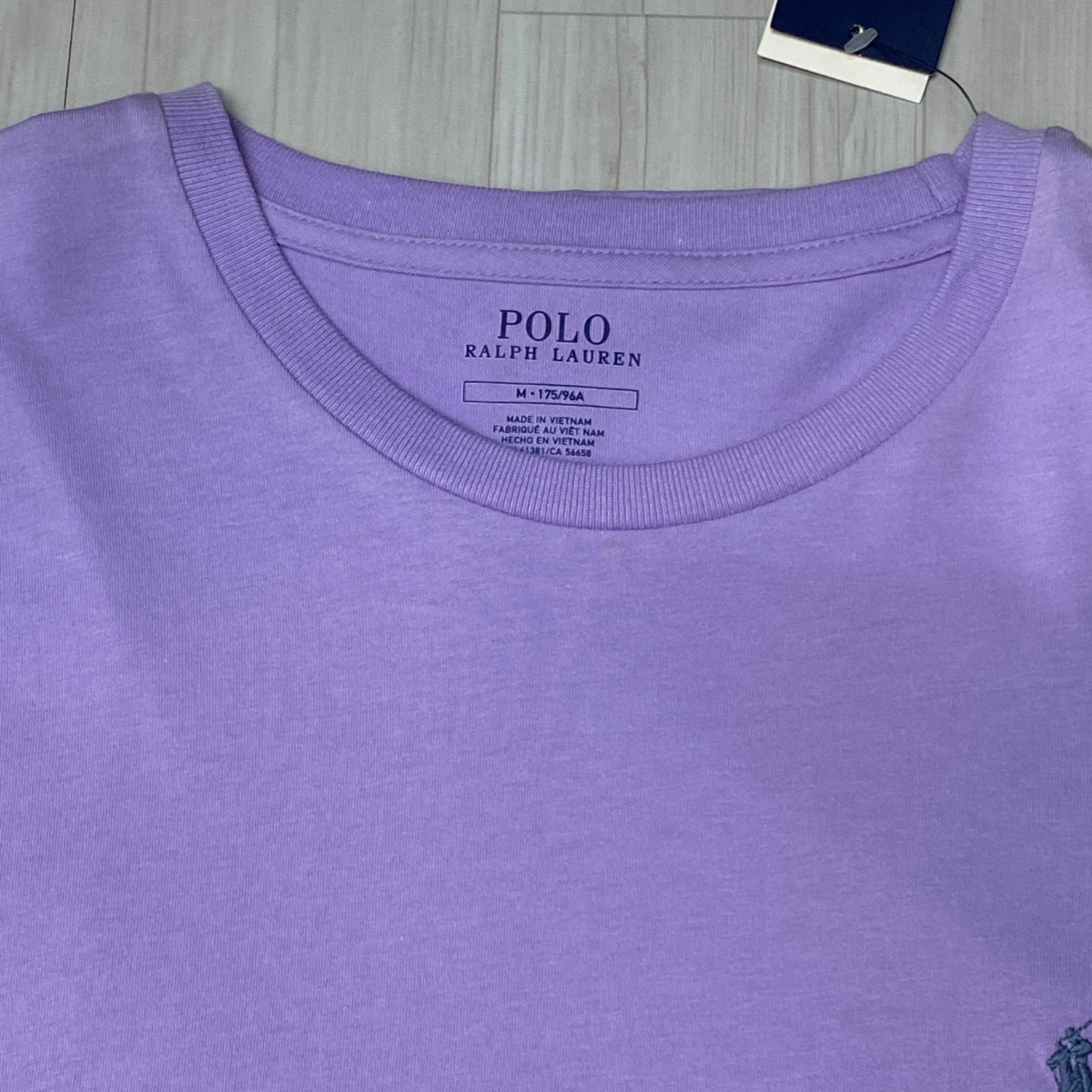 USA正規品 【M】 POLO ポロ RALPH LAUREN ラルフローレン 半袖 クルーネック Tシャツ ワンポイント ポニー刺繍 (RL9) 綿100％ ラベンダー_画像2