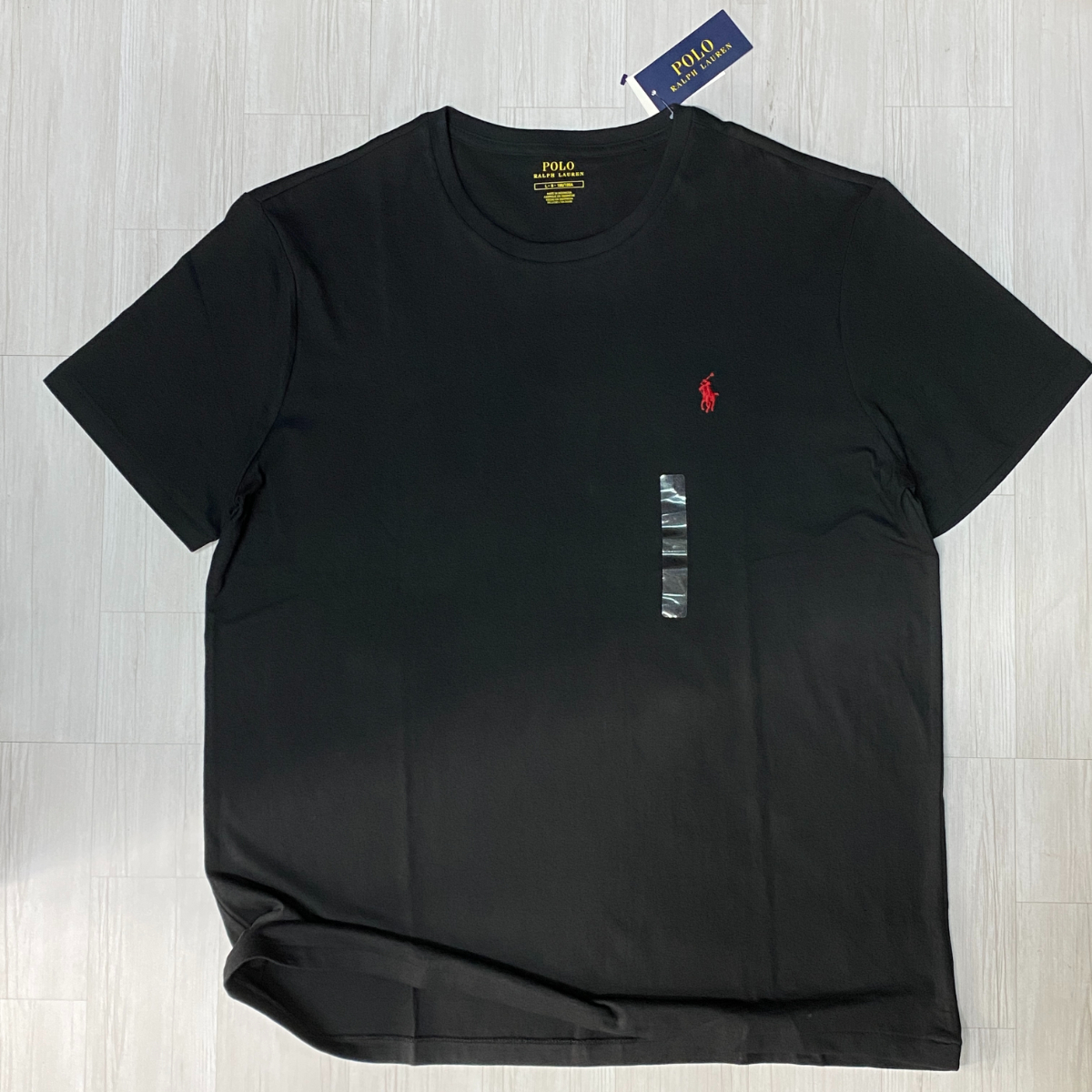 USA正規品 【XL】 POLO ポロ RALPH LAUREN ラルフローレン 半袖 クルーネック Tシャツ ワンポイント ポニー刺繍 (RL12A) 綿100％ 黒