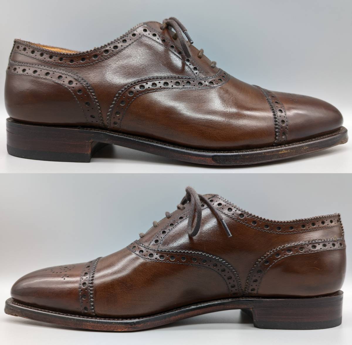 【極美】グレンソン フットマスター セミブローグ サイズ6.5F【送料無料】GRENSON 22352・29 FOOTMASTER オックスフォード フルブローグ