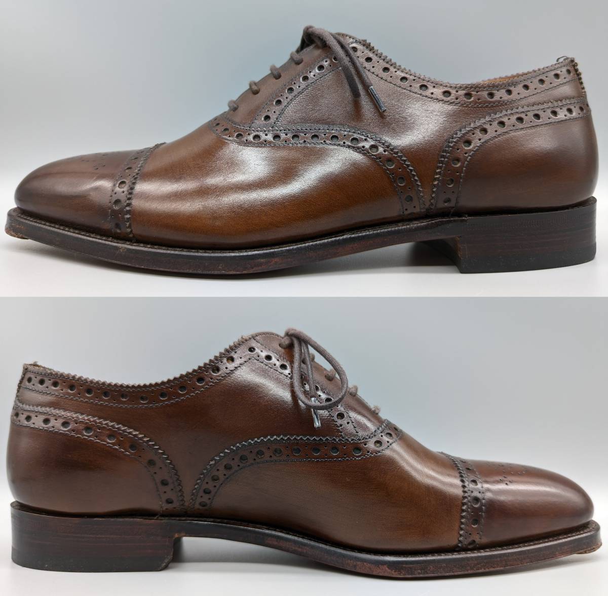 【極美】グレンソン フットマスター セミブローグ サイズ6.5F【送料無料】GRENSON 22352・29 FOOTMASTER オックスフォード フルブローグ