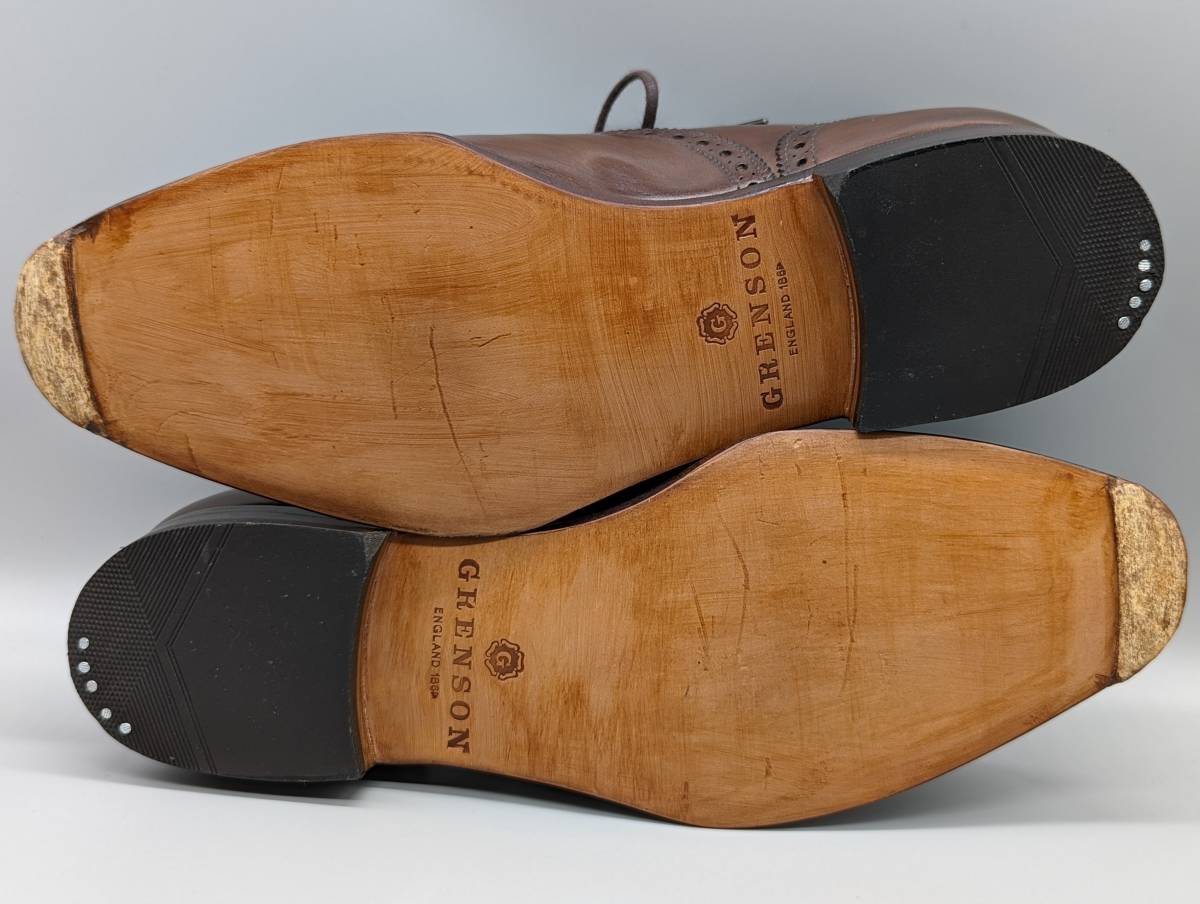 【極美】グレンソン フットマスター セミブローグ サイズ6.5F【送料無料】GRENSON 22352・29 FOOTMASTER オックスフォード フルブローグ_画像7