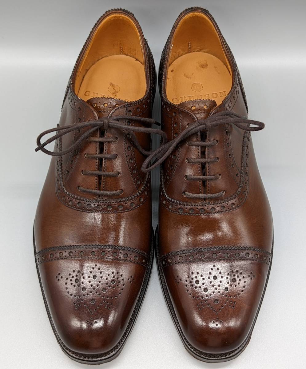 【極美】グレンソン フットマスター セミブローグ サイズ6.5F【送料無料】GRENSON 22352・29 FOOTMASTER オックスフォード フルブローグ