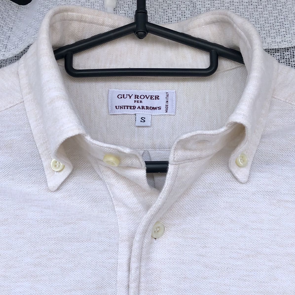 別注 GUY ROVER × UNITED ARROWS / 長袖 BD鹿の子ポロシャツ S