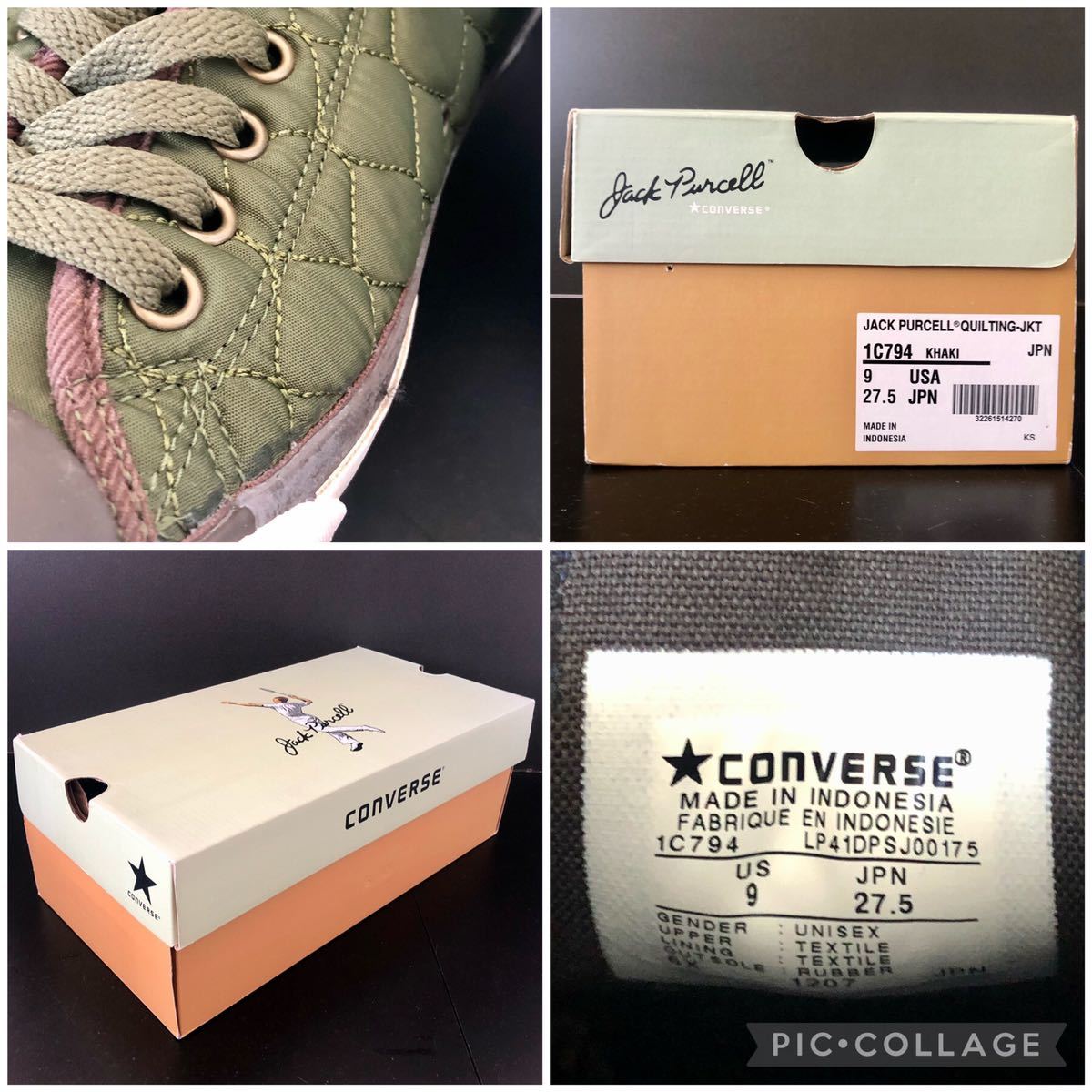 激レア★CONVERSE / JACK PURCELL QUILTING-JKT 27.5cm カーキ★未使用新品 ジャックパーセル コンバース キルティング スニーカー 箱付 激レア★CONVERSE / JACK PURCELL QUILTING-JKT 27.5cm カーキ★未使用新品 ジャックパーセル コンバース キルティング スニーカー 箱付