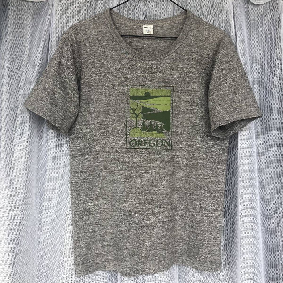  circle trunk binder - neck specification *SHIPS special order ENTRY SG /... short sleeves print T-shirt light gray M* Ships entry e fibre -OREGON