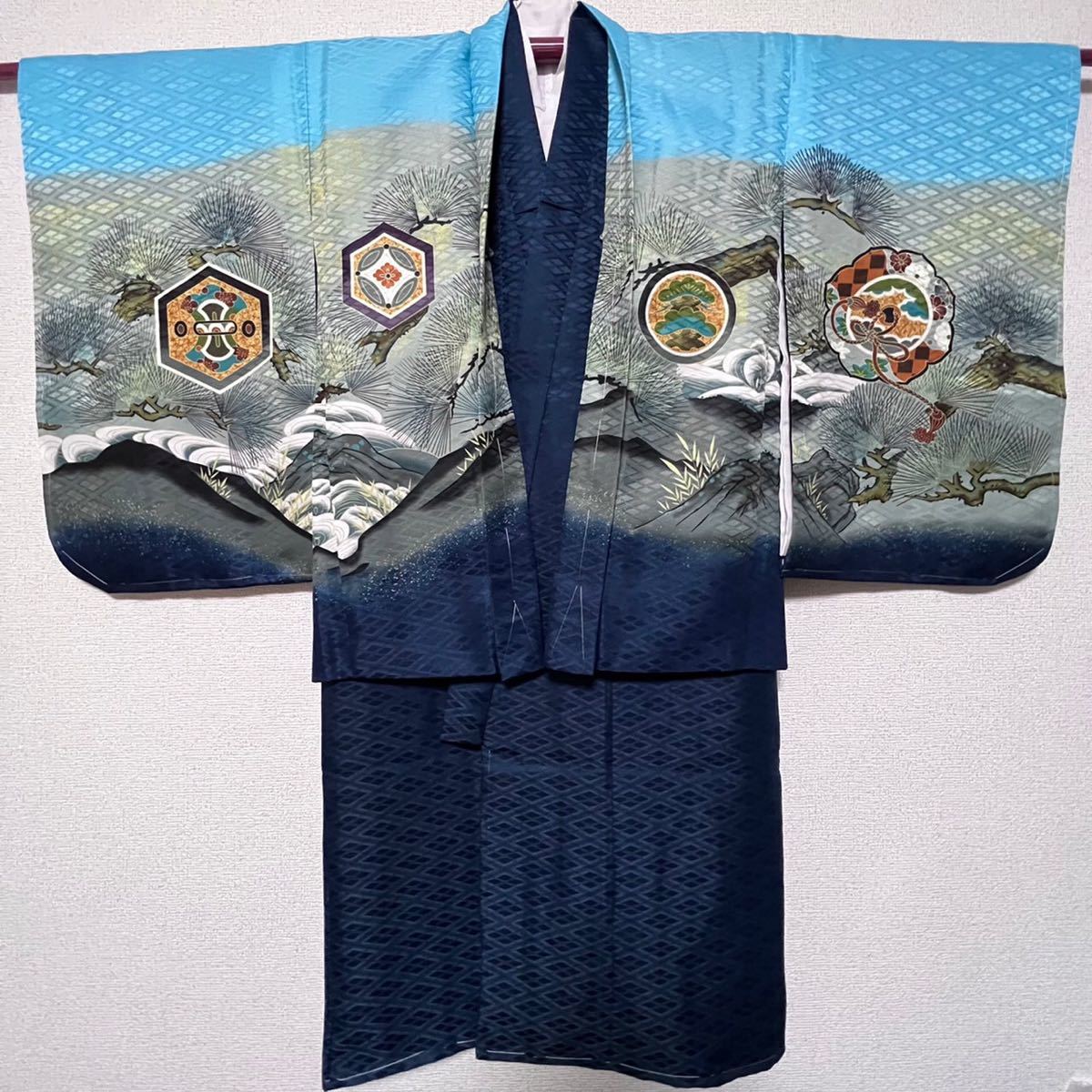 34%割引2021年最新海外 ☆新品【鷹-紺亀甲】七五三 753 お正月 男の子 ...