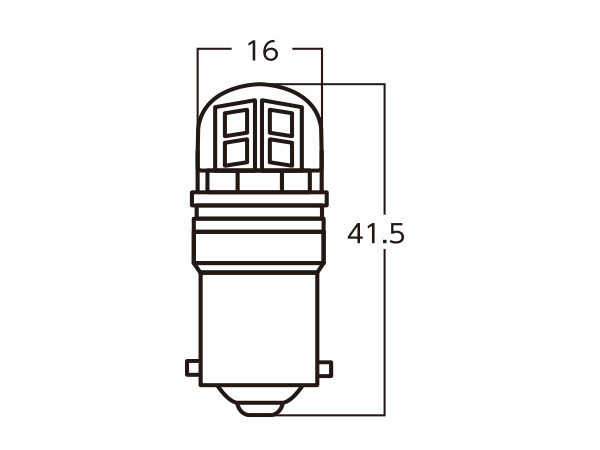 LEDバルブ 12/24V 1W G18 BA15s マーカー ランプ 130lm 2700K 電球色 スタンレー STANLEY CA4135M スタンダード 補修用 車検対応 1個_画像3