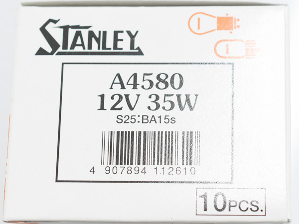 12V 35W S25 BA15s single lamp .. none average pin single line A4580 foglamp Stanley STANLEY 10 piece 
