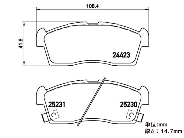 ブレンボ ブレーキパッド R1 RJ1 RJ2 '04/11～ / R2 RC1 RC2 '03/12～ フロント ブラックパッド スバル brembo 送料無料_画像2