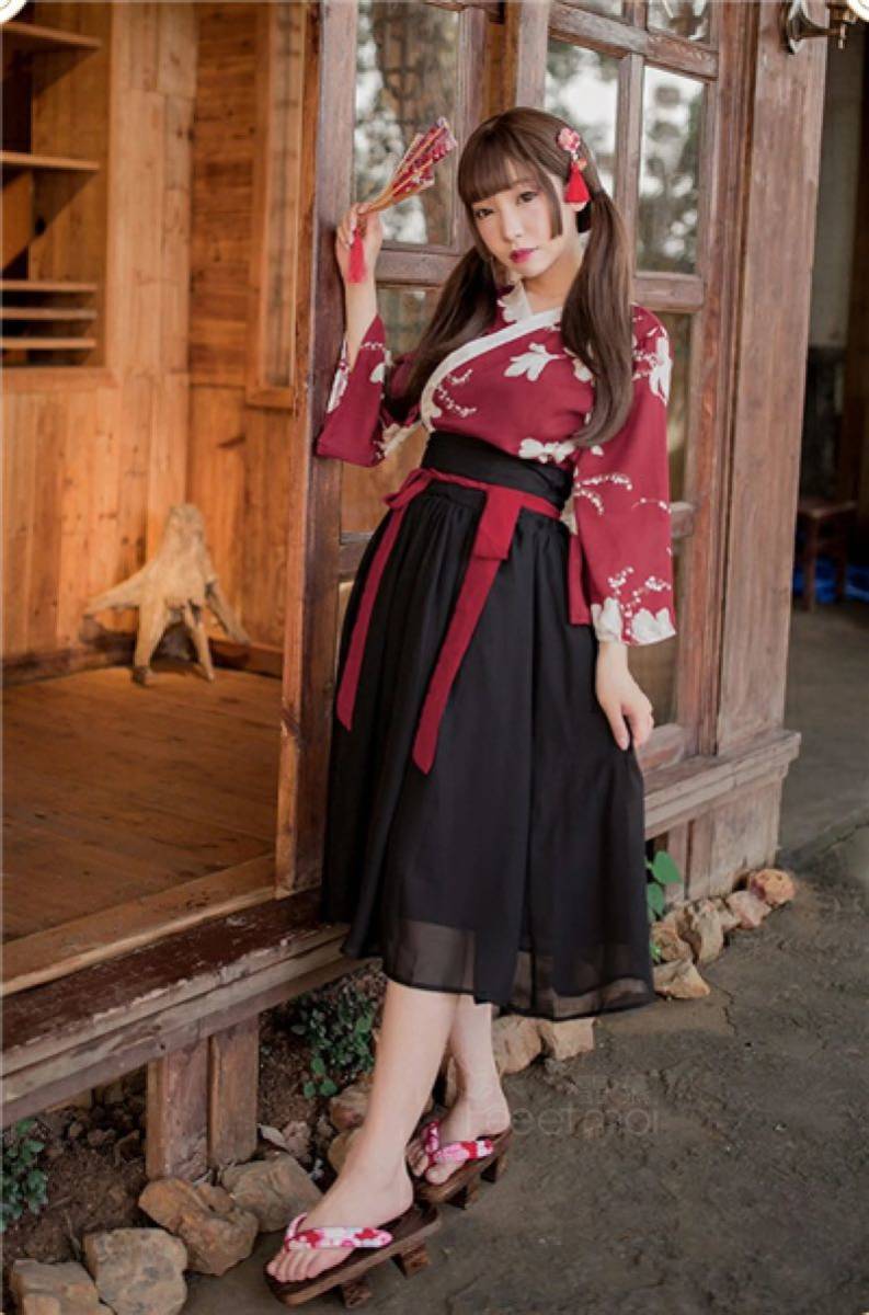 ハロウィン コスプレ 花魁 着物 衣装 和服 和装 浴衣 セクシー かわいい　ゆかた　コスチューム 巫女 キャラクター fz438