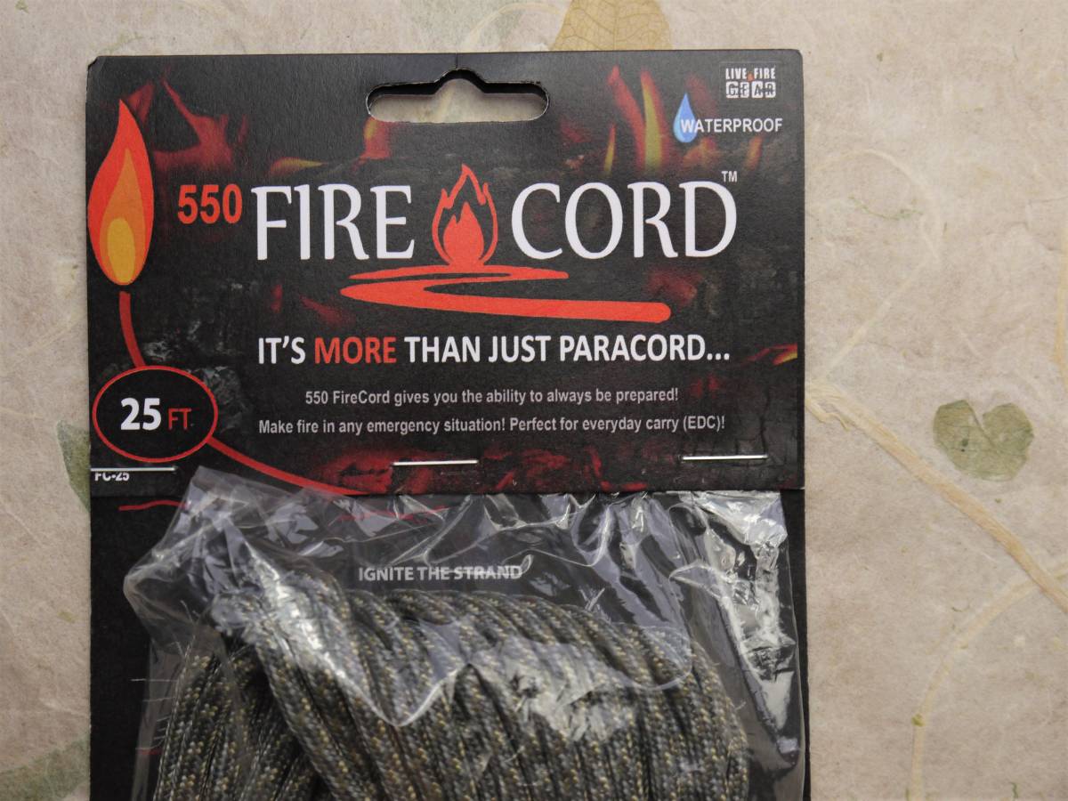 550 FIRE CORD LIVE FIRE GEAR/ファイヤーコード ACU Digital Camo（ACU デジタル カモ） 25フィート 新品・即決