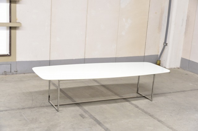 【税込】 【引取限定】アルフレックス取り扱い Glas Italia社「LAGUNAラグナ」23万 ガラス センターテーブル ローテーブル 白 スタイリッシュ_Cass アルフレックス