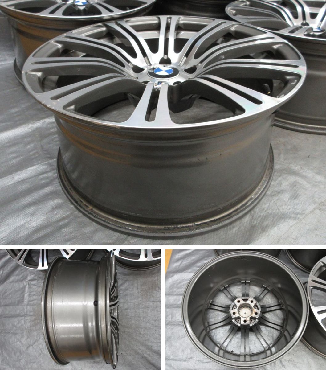 ◆送料無料 A2◆　BMWキャップ付/社外アルミ　19×8.5J+15　19×9.5J+15　5H PCD120　ハブ径φ74　４本　※1ピース/ガンメタ/ポリッシュ系_画像6