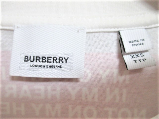 *BURBERRY Burberry принт Logo короткий рукав футболка / мужской /XXS*2021 новый продукт модель 