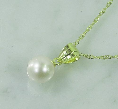 上品なスタイル 【誕生石6月】K18 本真珠（6.5～7mm）ペンダント・ネックレス　【送料無料】【プレゼントラッピング無料】 アコヤ真珠