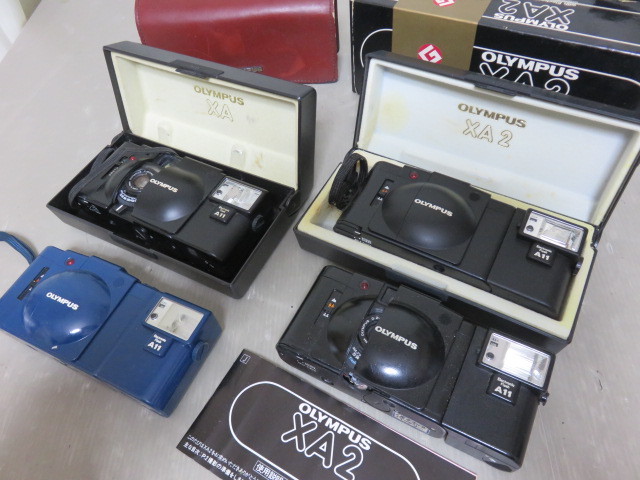 215☆オリンパス OLYMPUS XA2 3点、XA ジャンク扱 カメラ レンズ 1円～_画像1