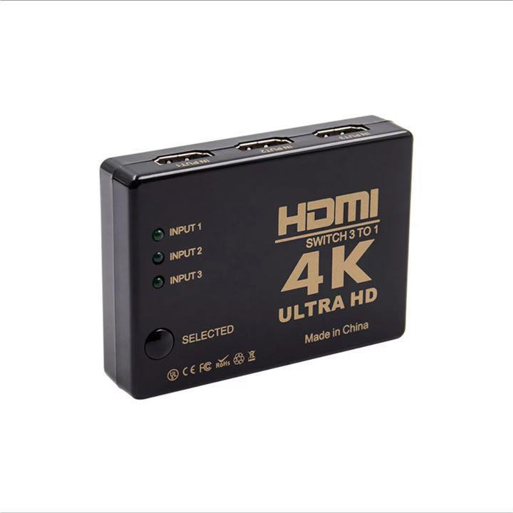 匿名　２個　HDMI切替器　HDMI分配器/セレクター 3入力1出力　4Kx2K