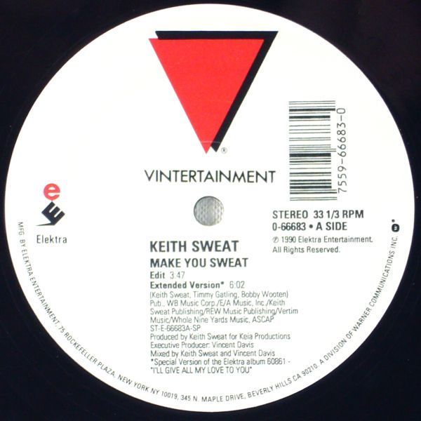■Keith Sweat（キース・スウェット）｜Make You Sweat ＜12' 1990年 US盤＞_画像5