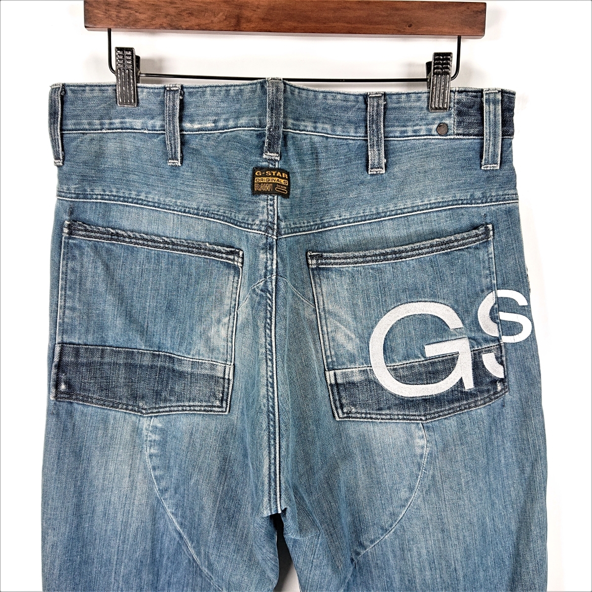  3545B ジースターロゥ G-STAR RAW デニム パンツ ジーンズ サイズ33 バイカー エルウッドルーズプリソナー peaceML