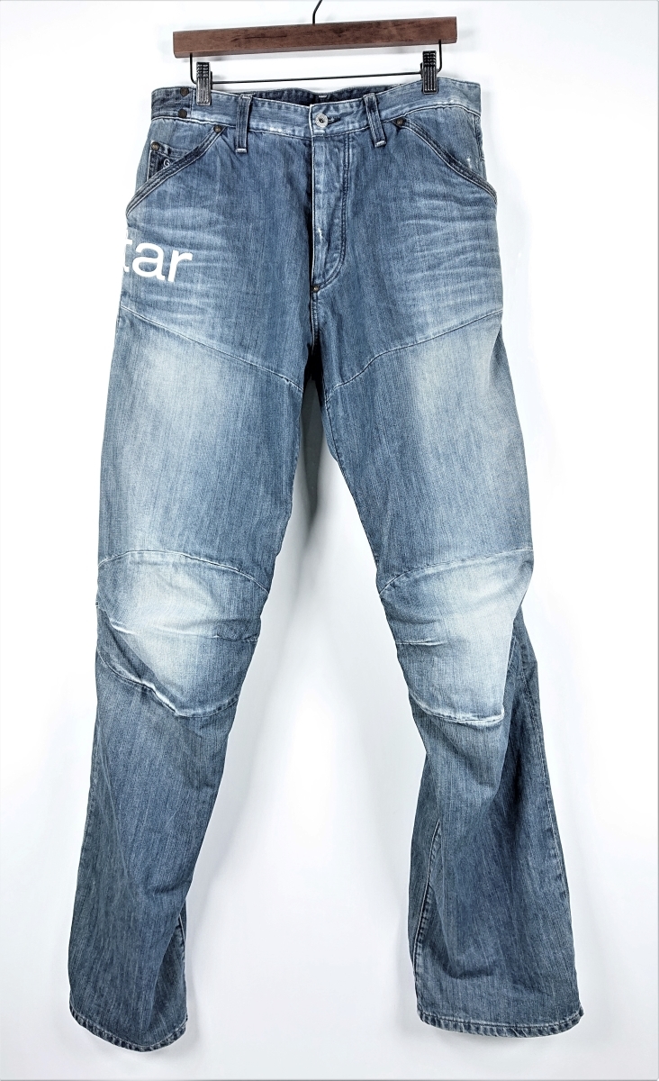  3545B ジースターロゥ G-STAR RAW デニム パンツ ジーンズ サイズ33 バイカー エルウッドルーズプリソナー peaceML