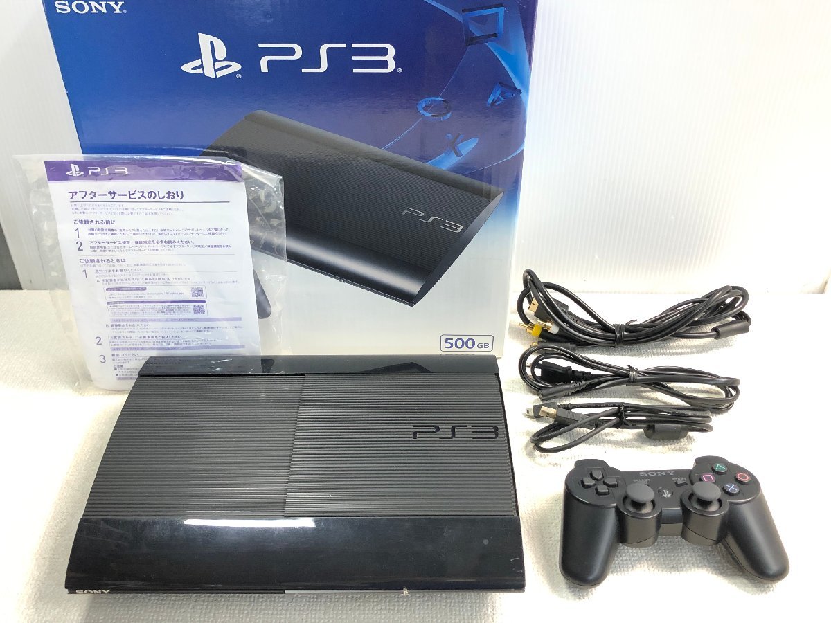 【2021 新作】 PlayStation PS3 §　A113504　SONY プレイステーション3 中古品 通電のみ確認済み ゲーム機 コントローラー付き CECH-4300C 500GB PS3本体