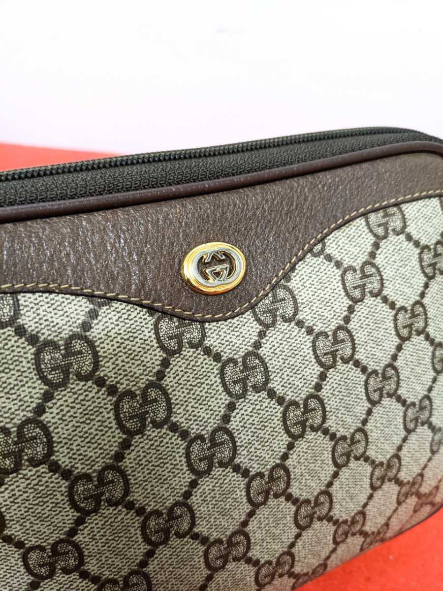 美品 極希少!Gucci GG柄ビンテージショルダーバッグ ポシェット 2way