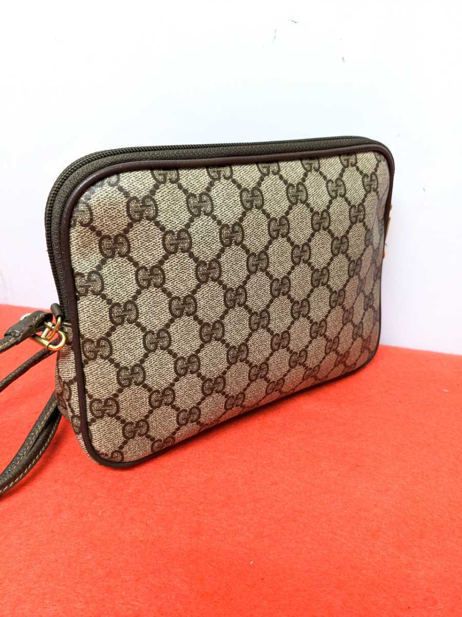 美品 極希少!Gucci GG柄ビンテージショルダーバッグ ポシェット 2way