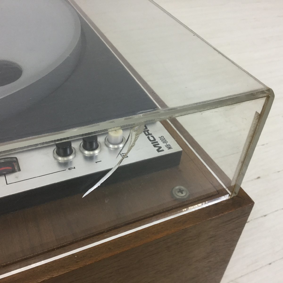 【ジャンク/通電のみOK】自作 レコードプレーヤー 針無し MICRO マイクロ MB-800S ターンテーブル オーディオ 音響機器_画像6