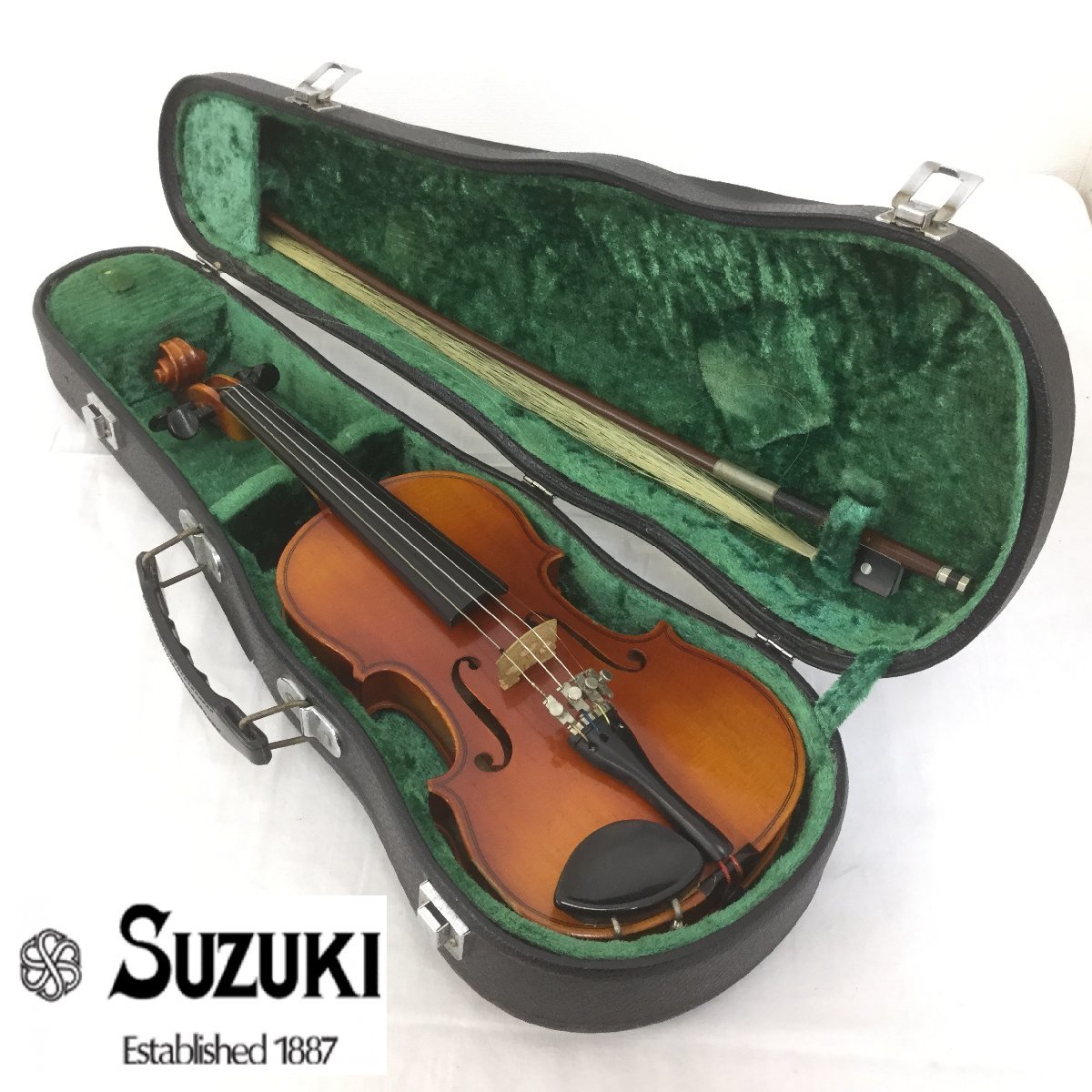 【ジャンク】SUZUKI VIOLIN No.280 1/8 1983年製 スズキバイオリン 鈴木バイオリン 弦楽器 弓/ハードケース付き_画像1