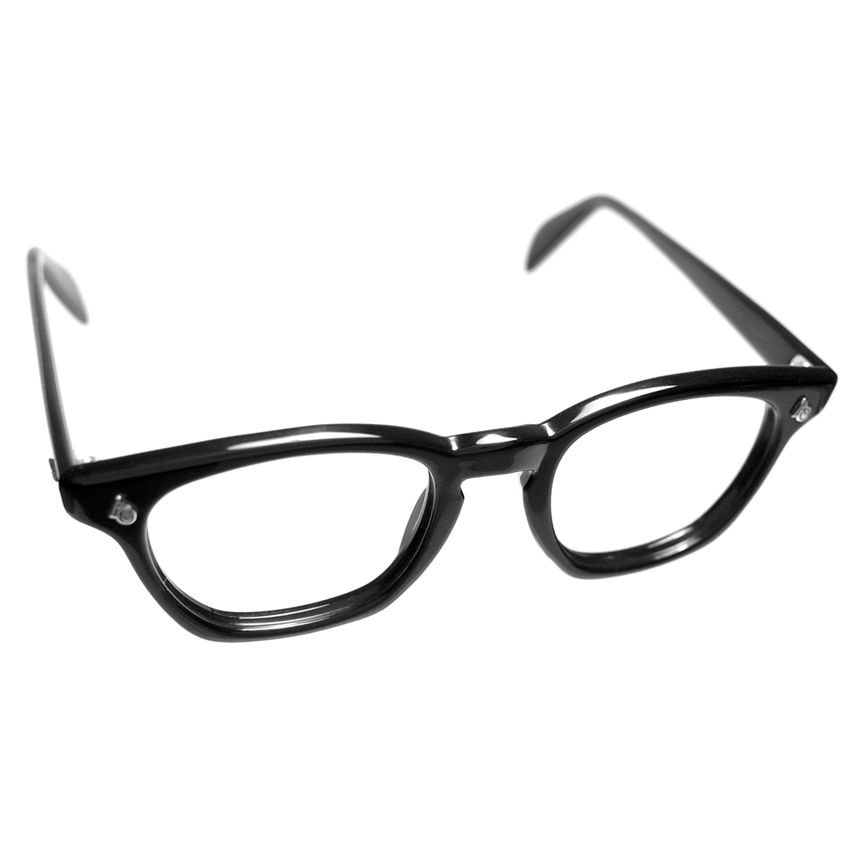 極美品デッド同等! USA ヴィンテージ 眼鏡 50's American Optical 46サイズ ブラック黒 ウェリントン アメリカンオプティカル アンティーク_画像6