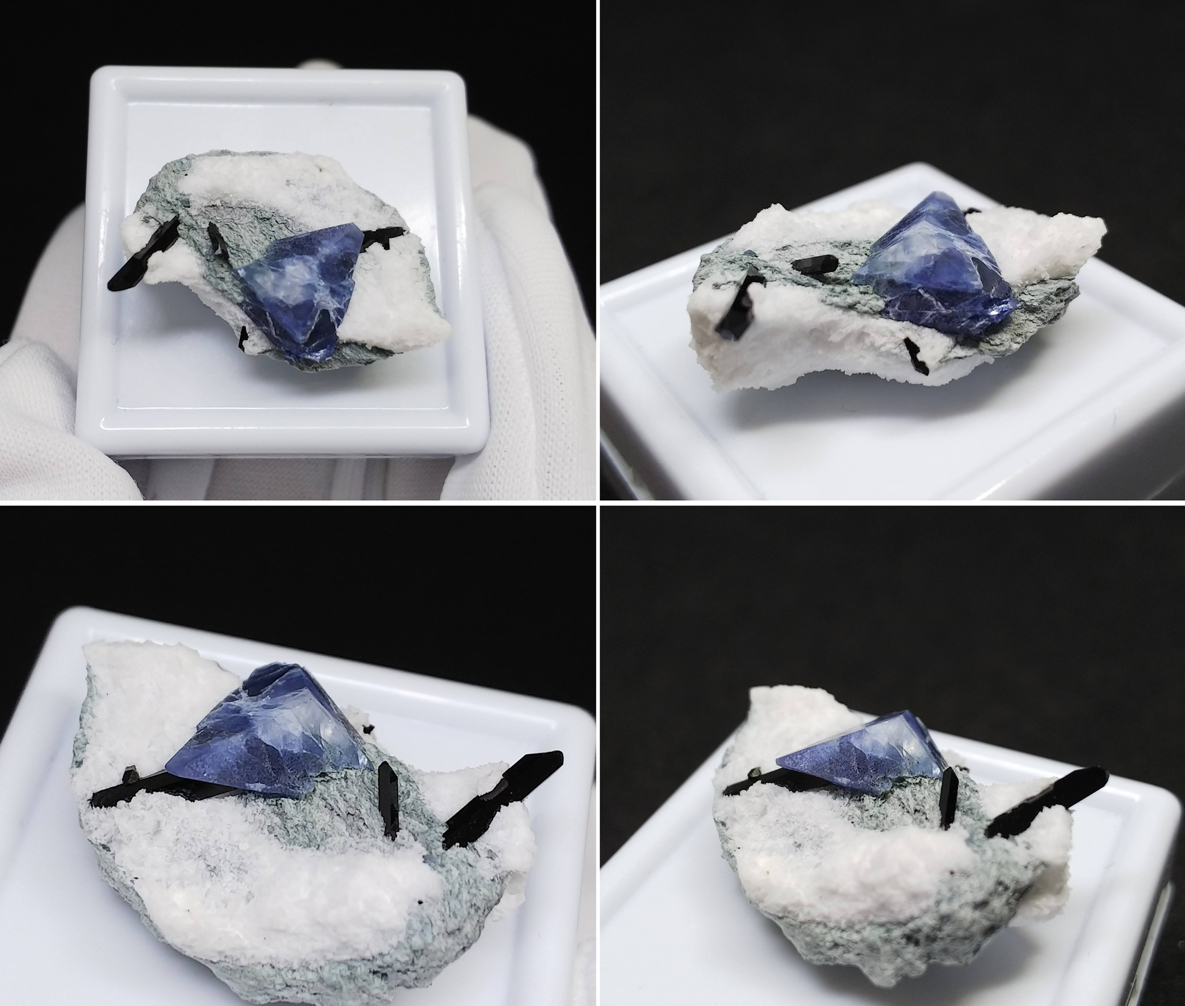 ミニ標本 ベニトアイト&ネプチュナイト ベニト石&海王石 約12ct 結晶