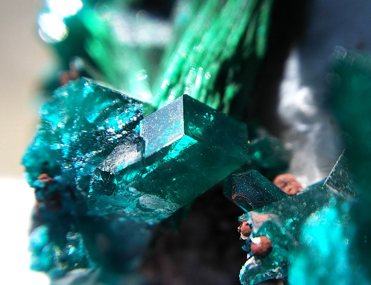 ダイオプテーズ&マラカイト 翠銅鉱&孔雀石 結晶 原石 標本 約656ct