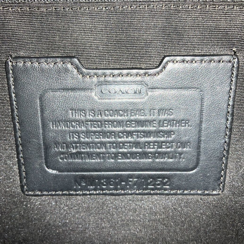 美品 COACH コーチ 2wayビジネスバッグ ブリーフケース ショルダー