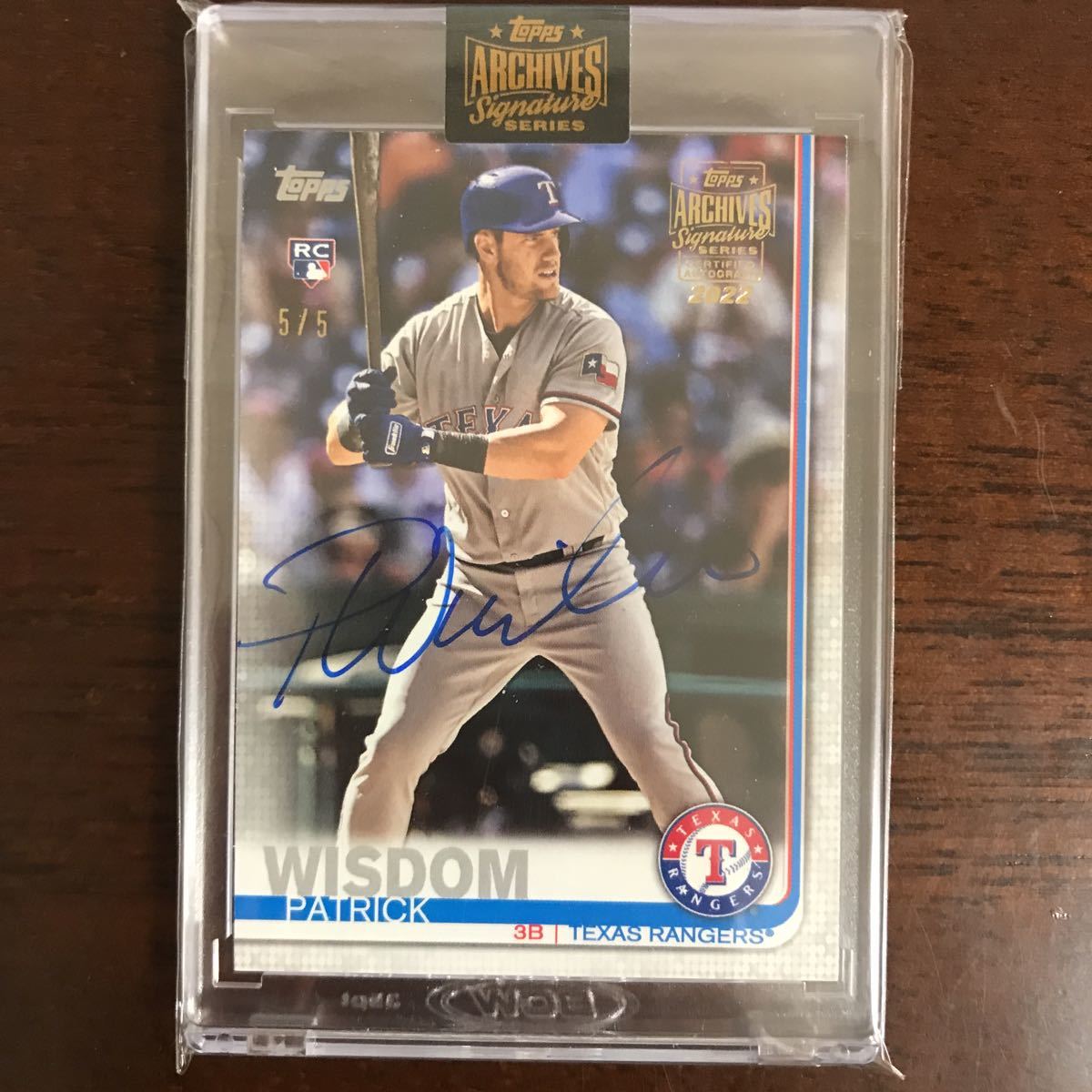 最新 topps 2022 archives signature Patrick Wisdom auto 5/5 ルーキー オート 直筆サイン