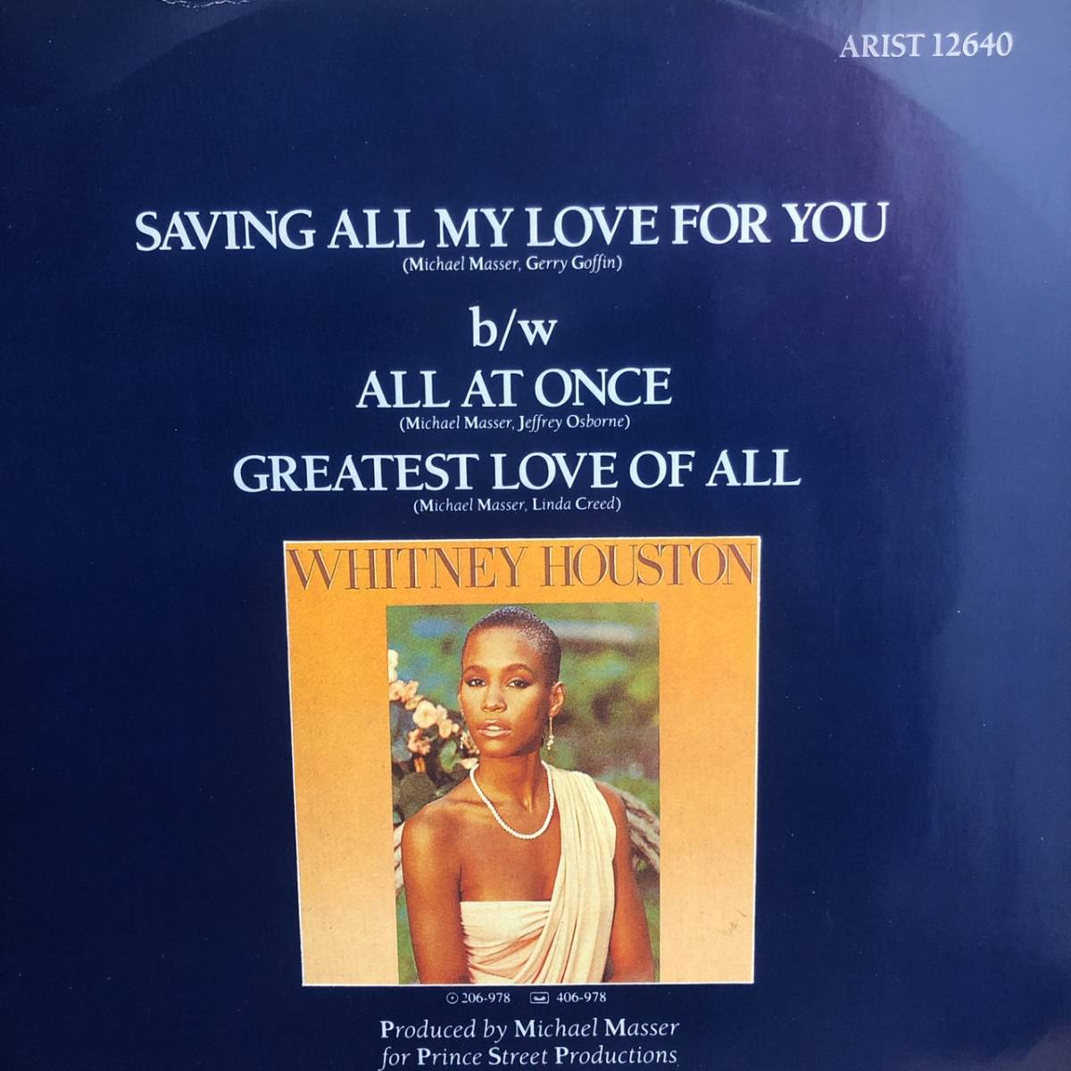  WHITNEY HOUSTON / SAVING ALL MY LOVE FOR YOU / GREATEST LOVE OF ALL / 12inc_画像2