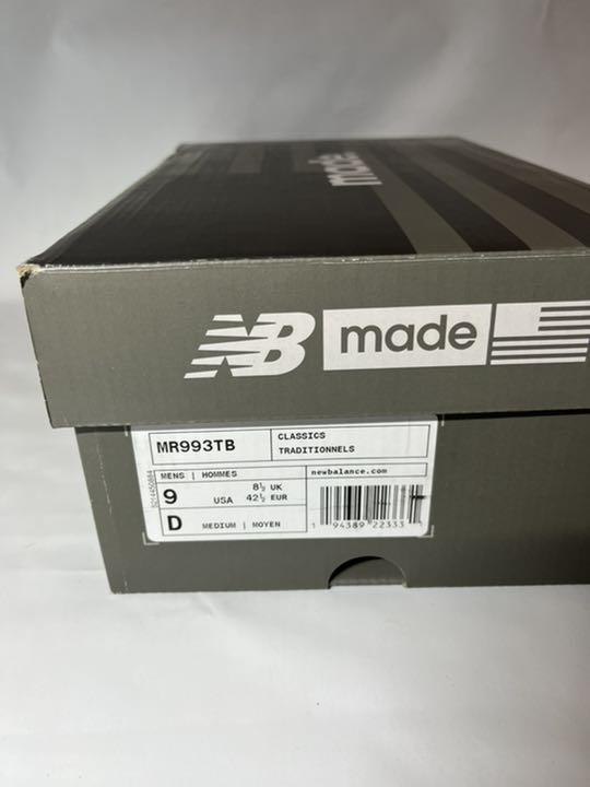 ニューバランス 993TB 27.0㎝ ブラック スニーカー メンズ New Balance