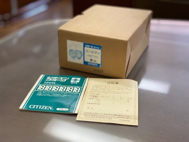 4RE722 CITIZEN シチズン 目覚まし時計 置掛兼用 コールマン 銀 白 デッドストック品 未使用品_画像8