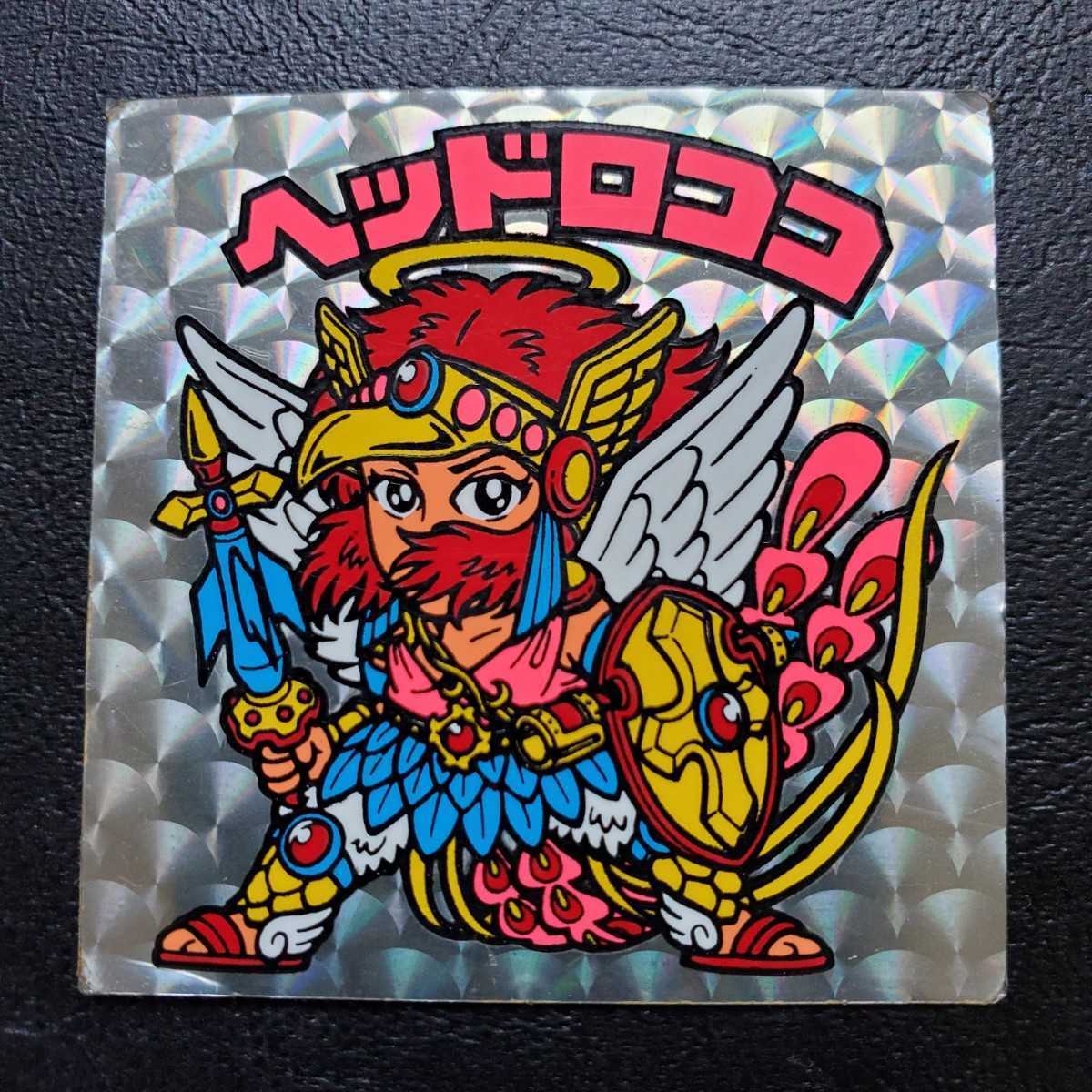 並上品~美品クラス】旧ビックリマン 9弾 ヘッドロココ 裏台紙 濃黄色