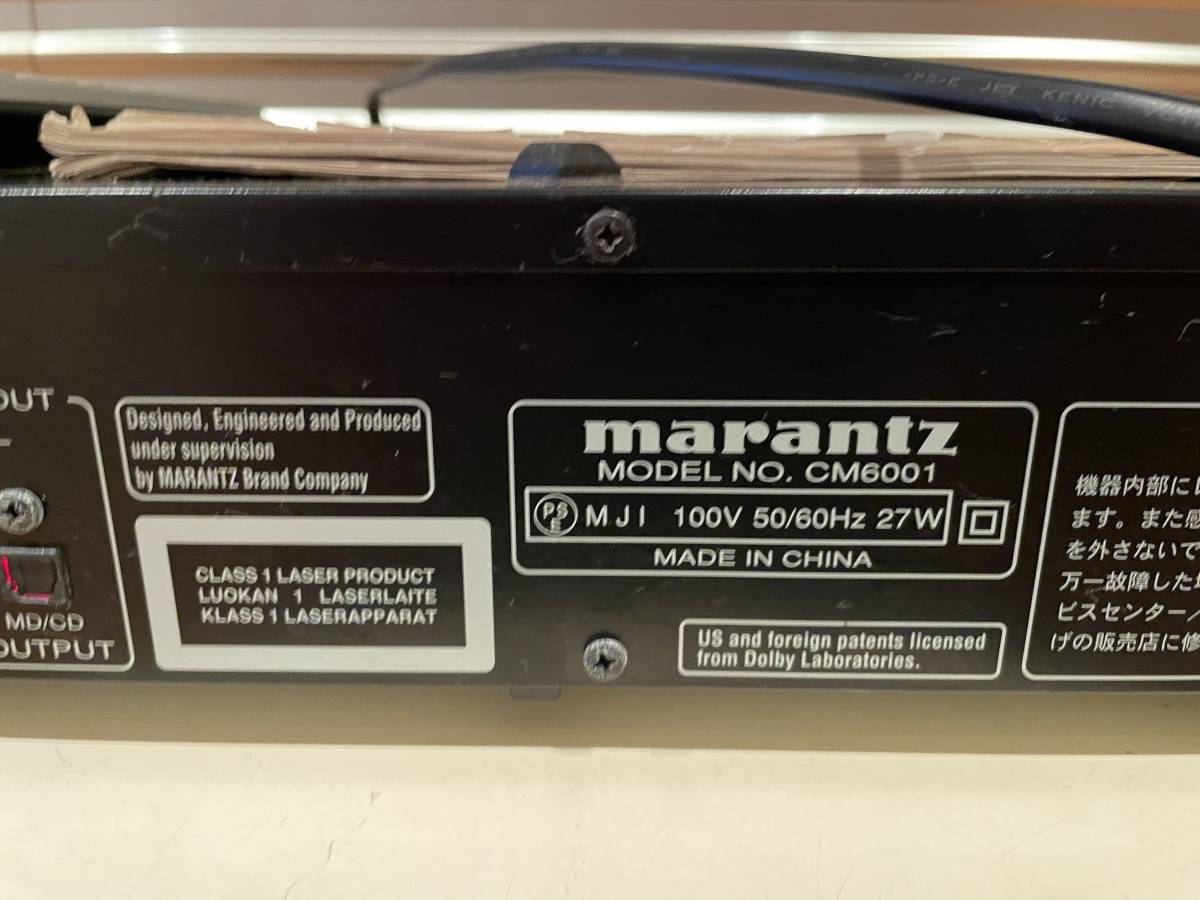 MarantaマランツCD/MDデッキCM6001-B動作品リモコン付き、取説付き