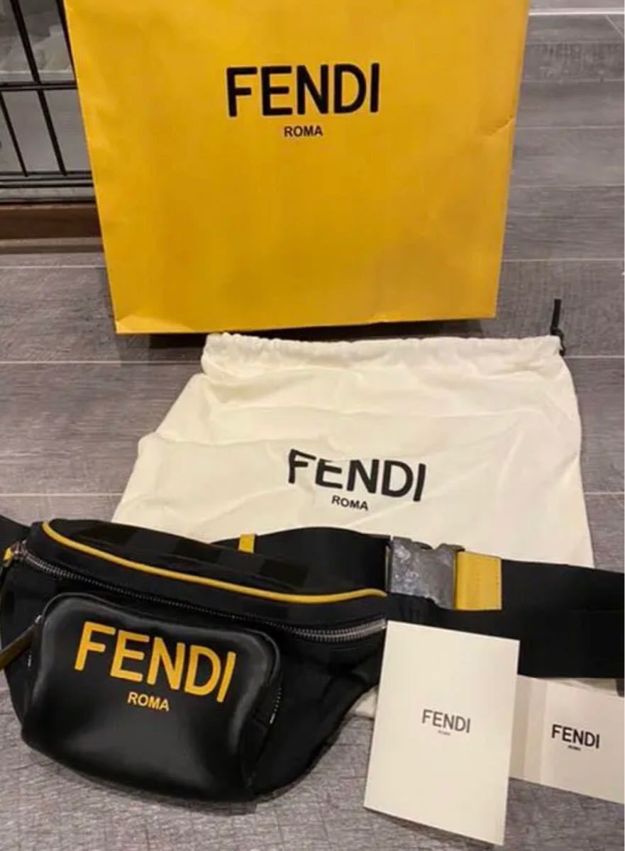 本物 美品 FENDI ボディバッグ フェンディ 保存袋 メンズ レディース