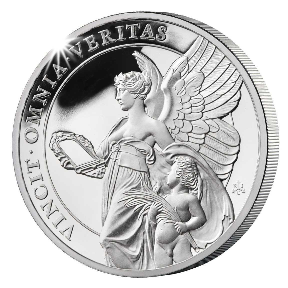 トレンド 保証書 カプセル付き 2022年 新品 セントヘレナ 女王の美徳 真実 純銀 5オンス 銀貨
