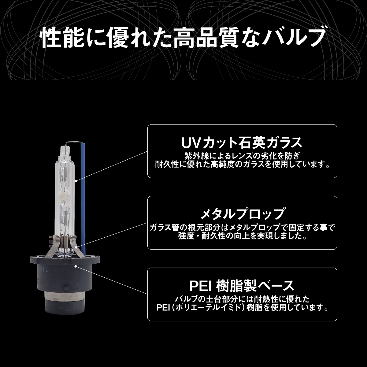 ホンダ N-WGN(JH1 JH2) CR-Z(ZF1) CR-V(RM1 RM2) SOLオリジナル 純正交換用 ヘッドライト HID D4S対応 D4Cバルブ 35W 8000K 1年保証付き！_画像6