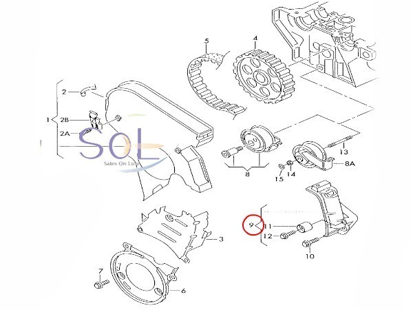 VW ボーラ ジェッタ ニュービートル パサート ポロ トゥーラン タイミングベルト ガイドプーリー 06B109244 出荷締切18時_画像2