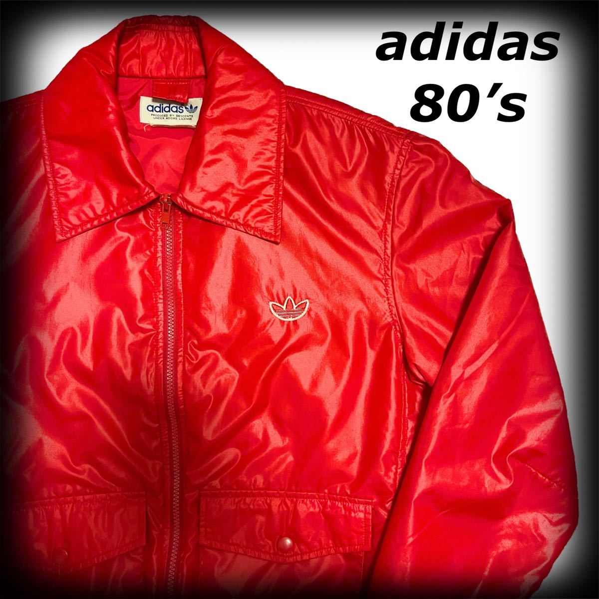 2022激安通販 80年代デサント製 adidasアディダス トラックナイロン 【保障できる】 80年代 希少 デサント製!アディダス ジャージ ジャージ