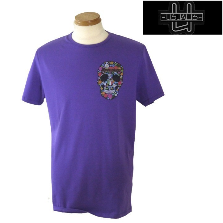 期間限定キャンペーン ウザリス/USUALIS 522-パープル系 XXXL/4Lサイズ プリント半袖Tシャツ 夏物 その他 期間限定キャンペーン ウザリス/USUALIS 522-パープル系 XXXL/4Lサイズ プリント半袖Tシャツ 夏物 その他